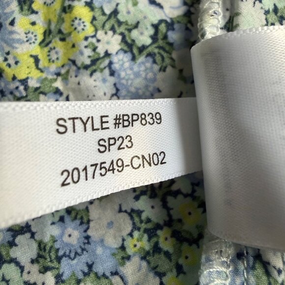 J.Crew Size S Blue Floral Palermo Liberty Thorpe Hill Smocked Waist Mini Dress - Picture 9 of 16